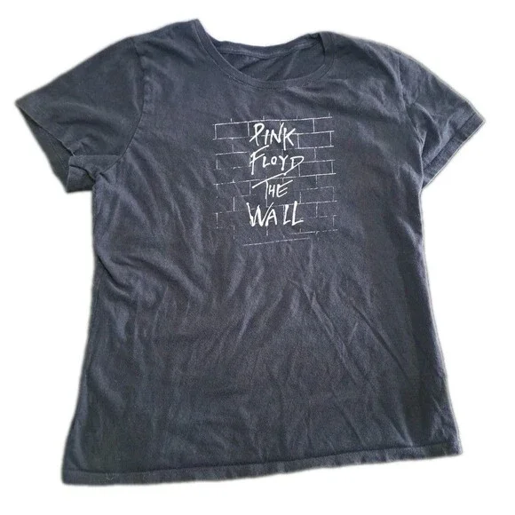 Pink Floyd The Wall Women’s Medium Black Graphic T-Shirt 100% Cotton Band Tee - Picture 1 of 6